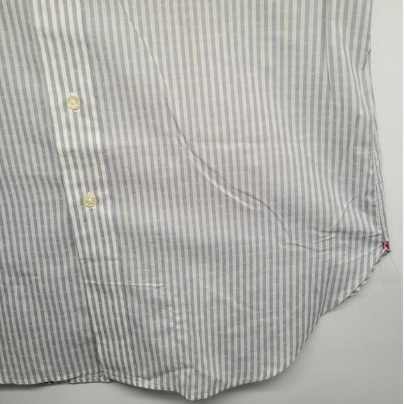 Hathaway Blue-White Striped Shirt—Perfect Layered or Workwear Smart 15.5 - Picture 8 of 14